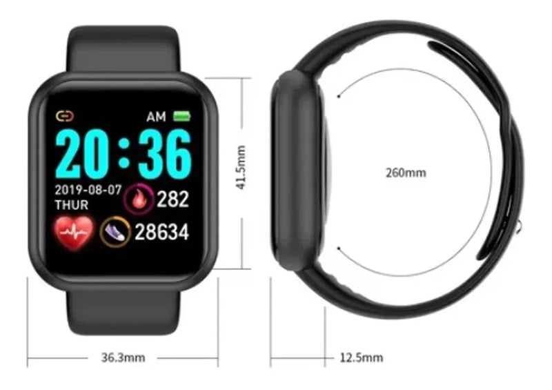 Relógio Smartwatch D20 Masculino Inteligente Pronta Entrega