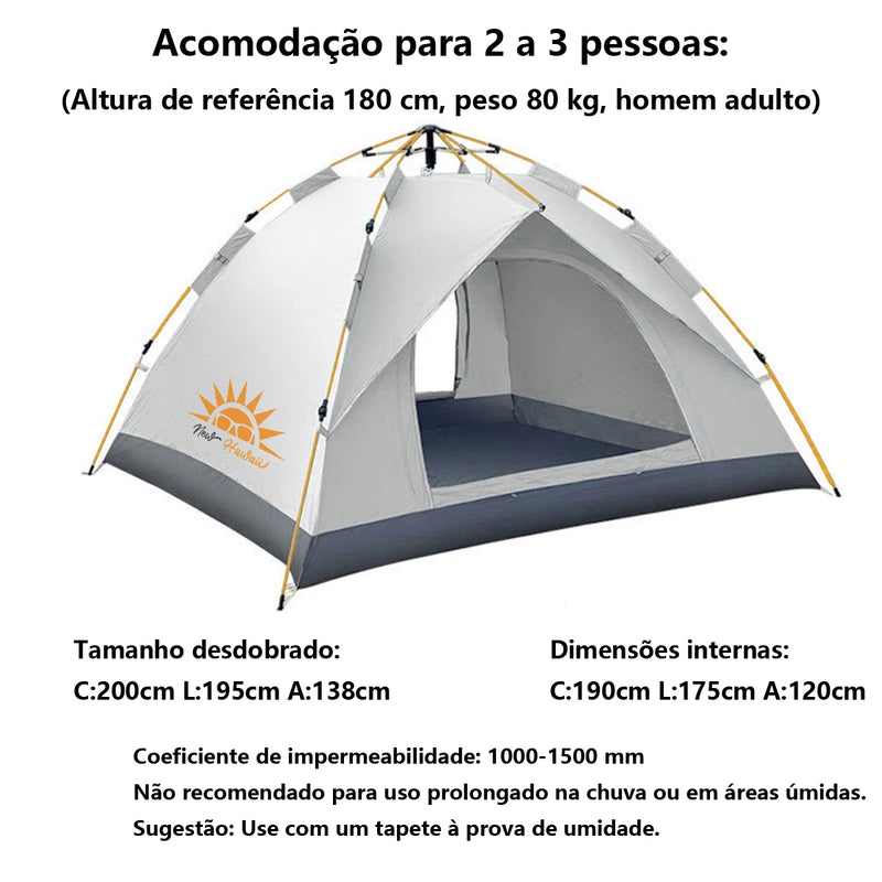 Barraca Automática de Acampamento 3-4 pessoas