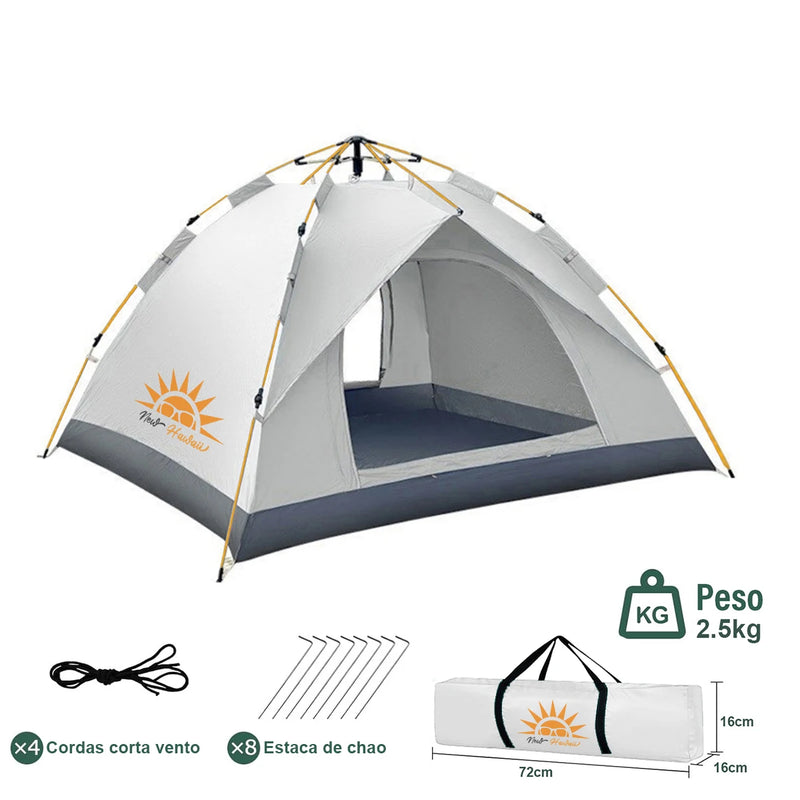 Barraca Automática de Acampamento 3-4 pessoas